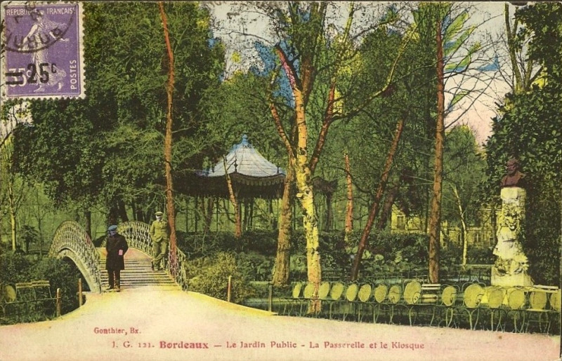 Carte postale ancienne Bordeaux - Jardin public 1 à Bordeaux