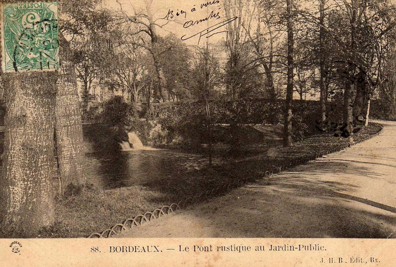 Carte postale ancienne Bordeaux - Jardin public 12 à Bordeaux