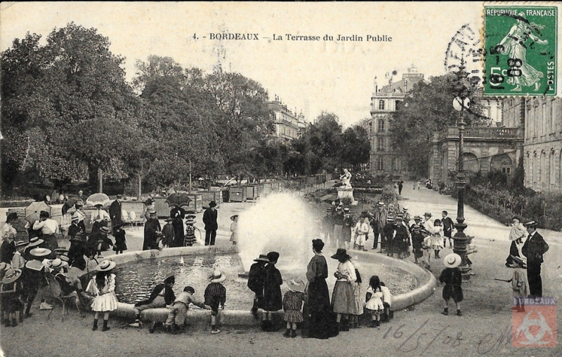 Carte postale ancienne Bordeaux - Jardin public 4 à Bordeaux