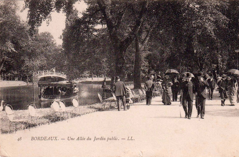 Carte postale ancienne Bordeaux - Jardin public 6 à Bordeaux