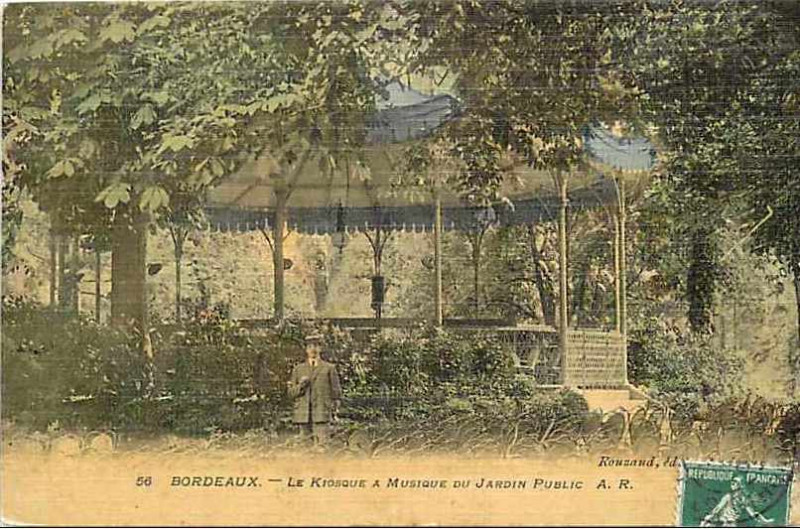 Carte postale ancienne Bordeaux - Jardin public 9 à Bordeaux