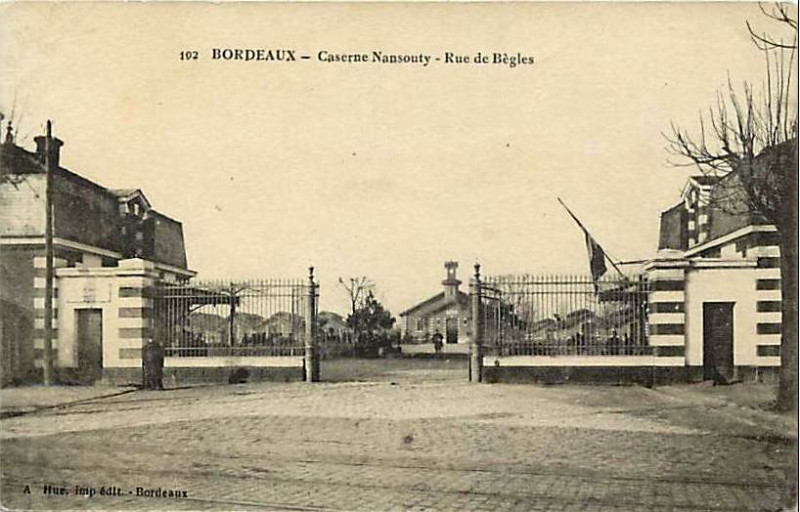 Carte postale ancienne Bordeaux - Caserne Nansouty 2 à Bordeaux