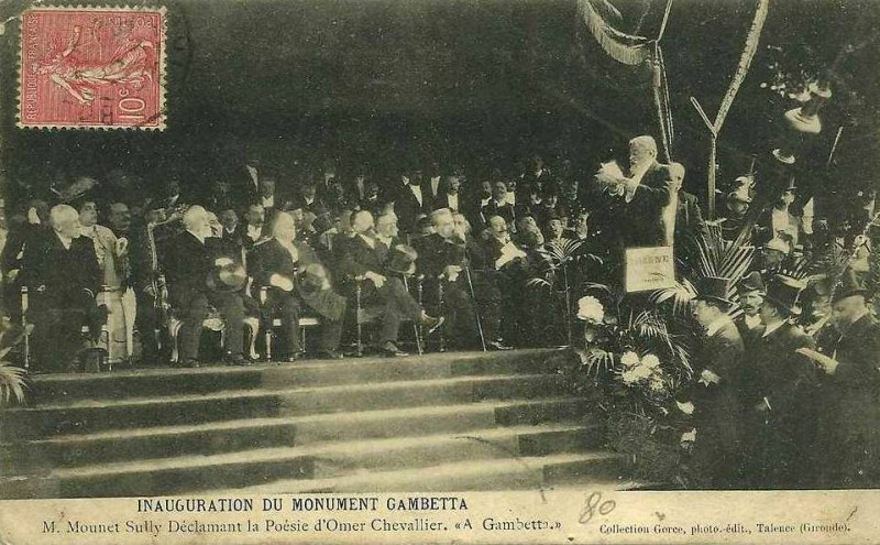 Carte postale ancienne Bordeaux - monument Gametta 24-25 avril 1905 10 à Bordeaux