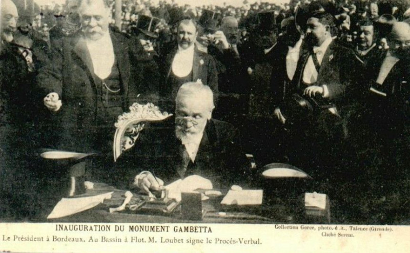 Carte postale ancienne Bordeaux - monument Gametta 24-25 avril 1905 15 à Bordeaux