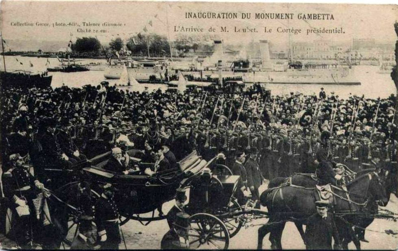 Carte postale ancienne Bordeaux - monument Gametta 24-25 avril 1905 8 à Bordeaux