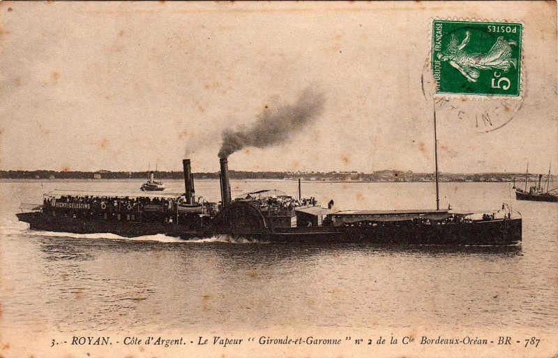 Carte postale ancienne Bordeaux - Le Gironde-Garonne 4 à Bordeaux