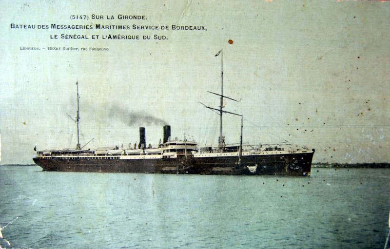Carte postale ancienne Bordeaux - Messageries maritimes à Bordeaux
