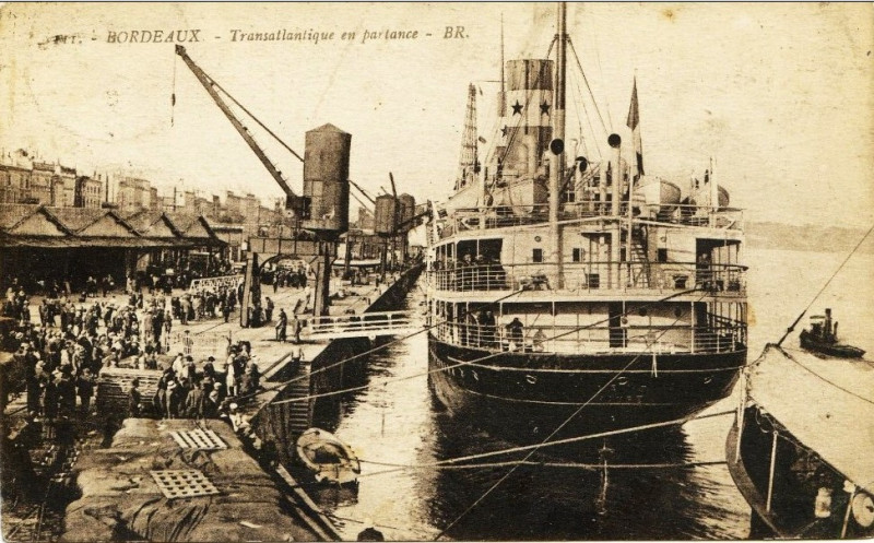Carte postale ancienne Bordeaux - Transatlantique 2 à Bordeaux