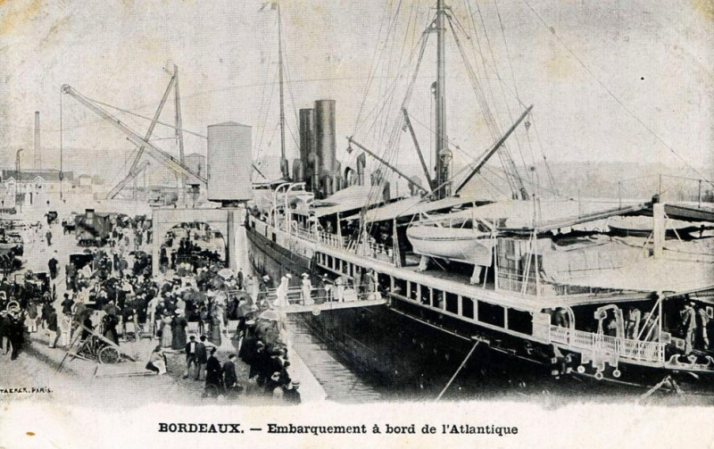 Carte postale ancienne Bordeaux - Transatlantique 3 à Bordeaux