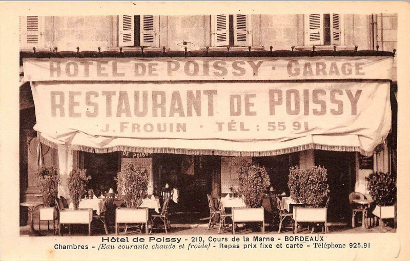 Carte postale ancienne Bordeaux - Hôtel de Poissy à Bordeaux