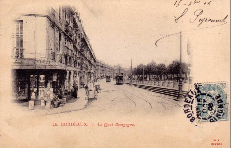 Carte postale ancienne Bordeaux - Quai Bourgogne à Bordeaux