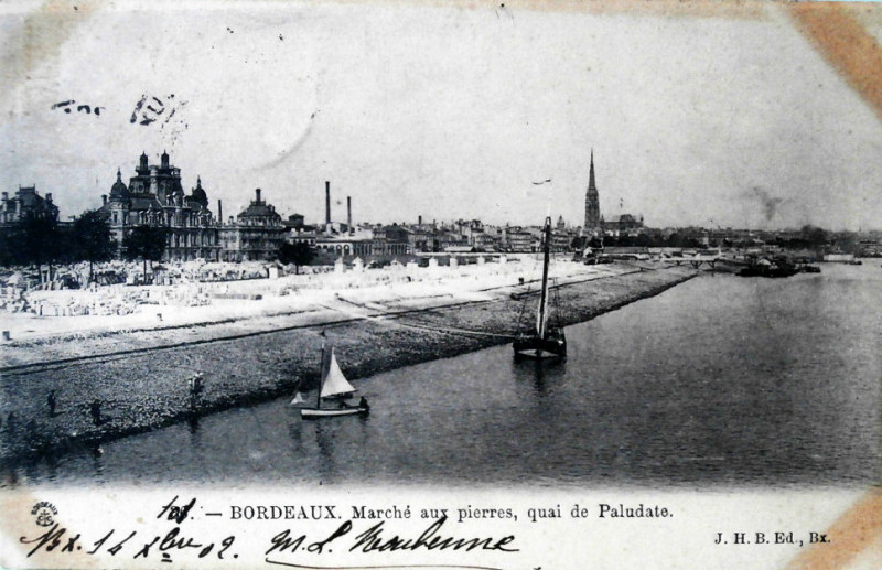 Carte postale ancienne Bordeaux - Quai de Paludate 1 à Bordeaux