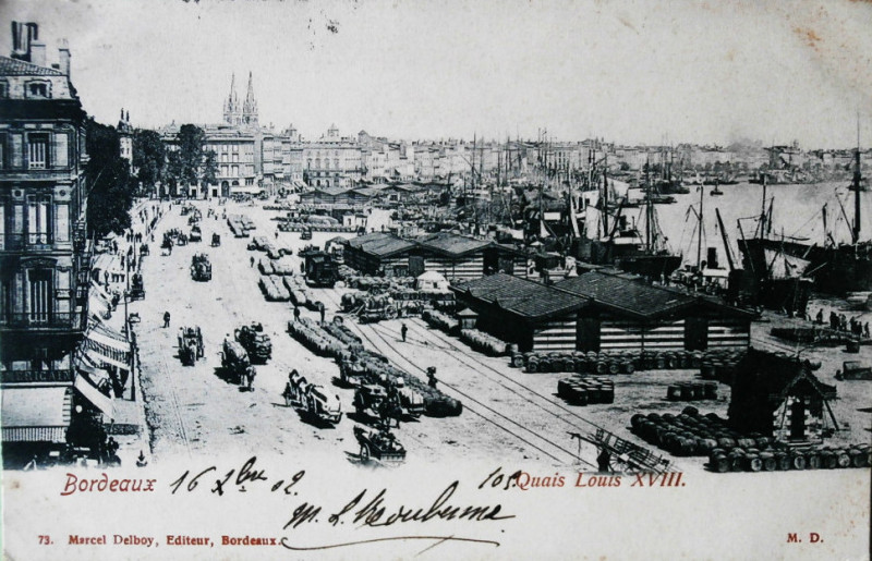 Carte postale ancienne Bordeaux - Quai Louis Xviii 4 à Bordeaux