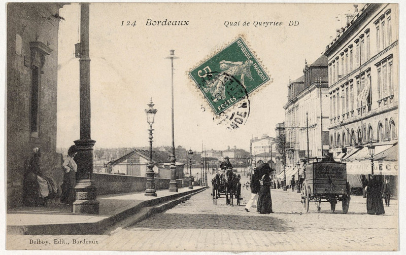 Carte postale ancienne Bordeaux-Bastide - Quai des Queyries à Bordeaux