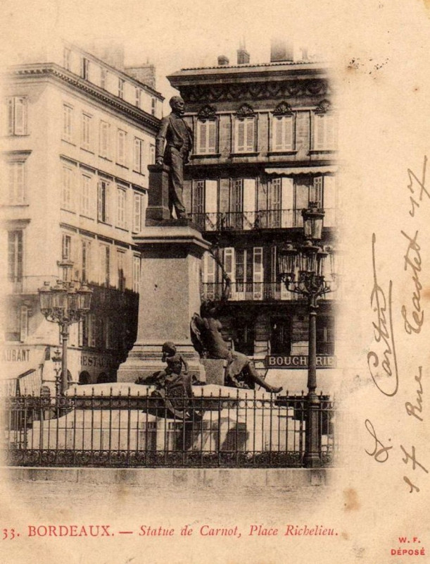 Carte postale ancienne Bordeaux - Place Richelieu 2 à Bordeaux