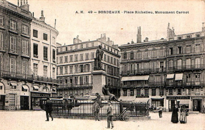 Carte postale ancienne Bordeaux - Place Richelieu 3 à Bordeaux