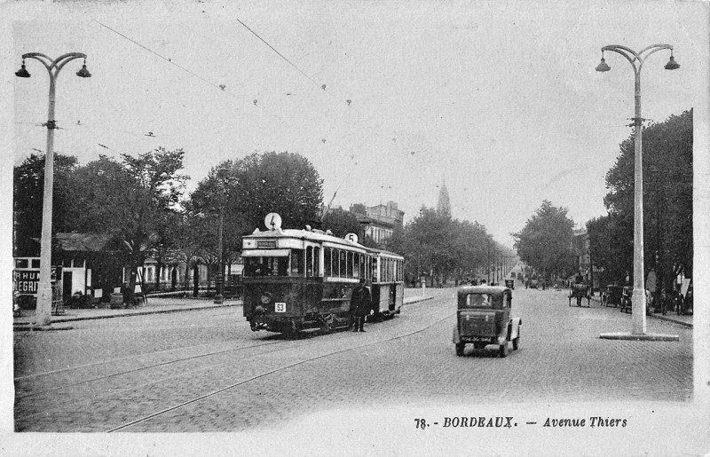 Carte postale ancienne Artaud 78 - Bordeaux - Avenue Thiers à Bordeaux