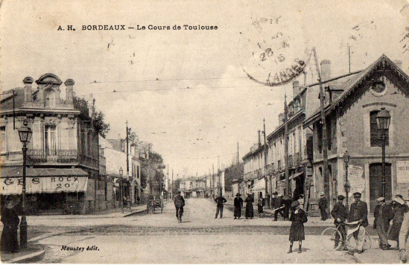 Carte postale ancienne Bordeaux - cours de Toulouse à Bordeaux