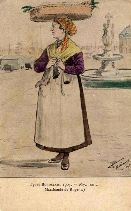Carte postale ancienne Bordeaux - Types bordelais 121 à Bordeaux
