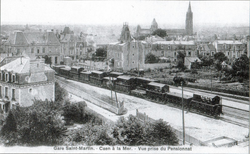 Carte postale ancienne Garesaintmartin quais à Caen