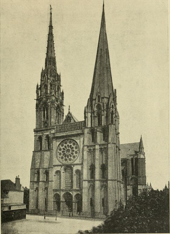 Carte postale ancienne L'architecture. Le passé.-Le présent (1916)  à Chartres