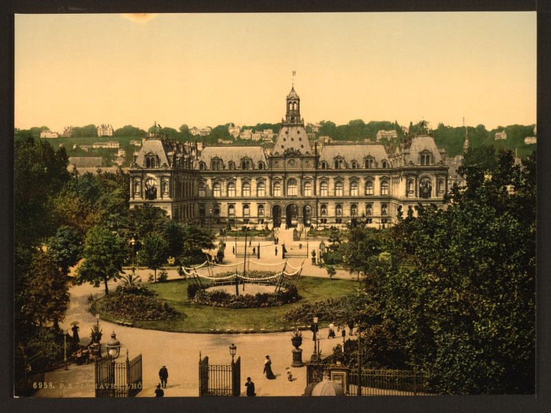 Carte postale ancienne Hotel de ville, Havre, France-LCCN2001698145 au Havre