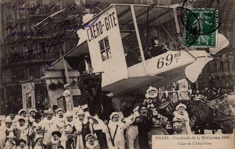 Carte postale ancienne Char de l'Aéro-Gîte 1