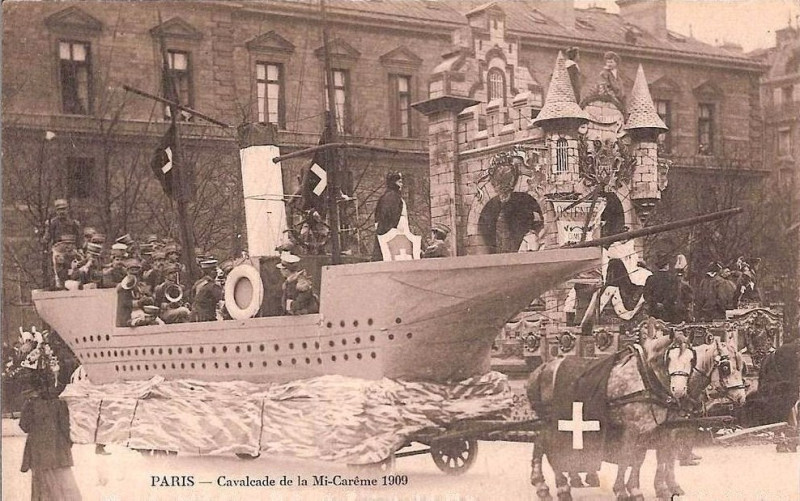 Carte postale ancienne Char de l'Helvetia 1909 2
