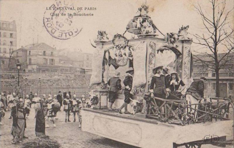 Carte postale ancienne Char de la Boucherie