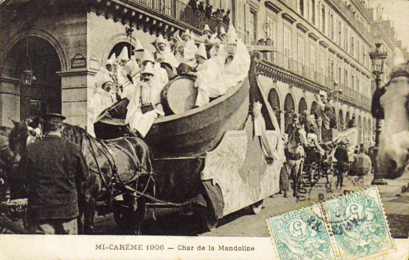 Carte postale ancienne Char de la mandoline 1906