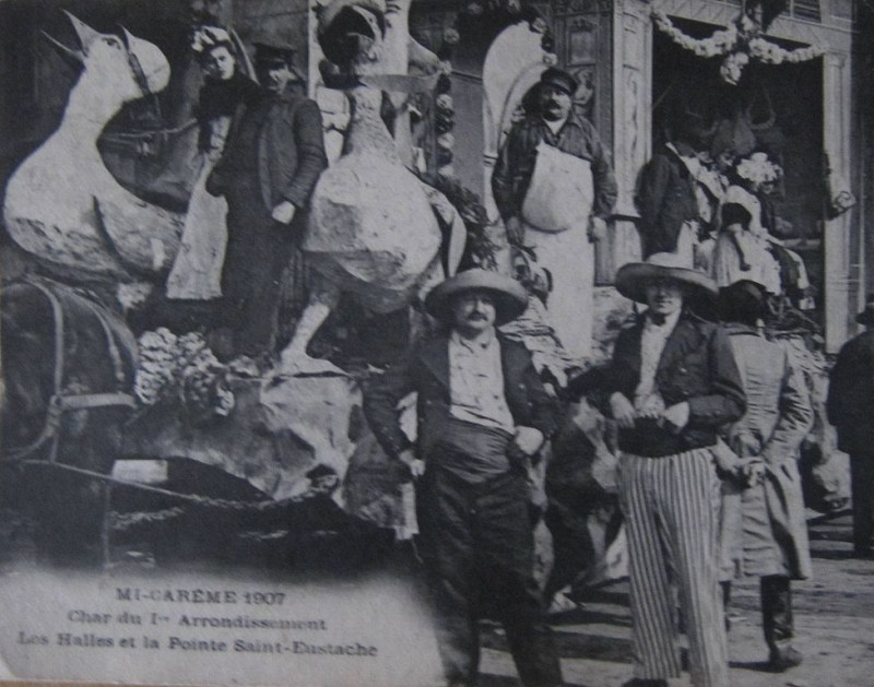 Carte postale ancienne Char des Halles