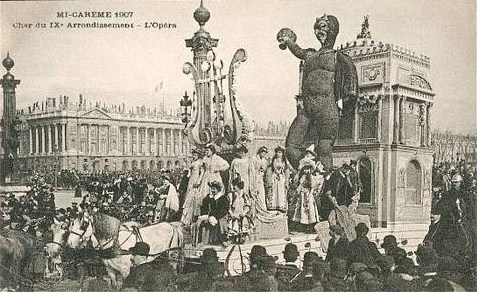 Carte postale ancienne Char du 9ème arrondissement - 1907
