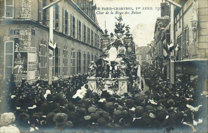 Carte postale ancienne Chartres 1er avril 1906 2