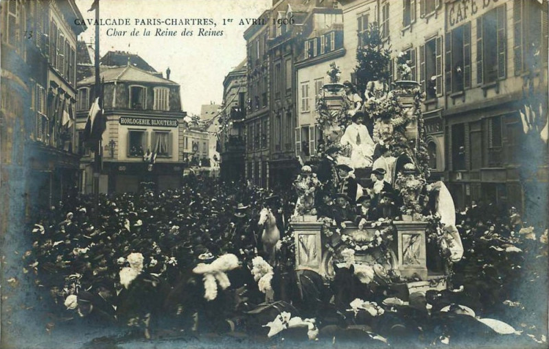 Carte postale ancienne Chartres 1er avril 1906