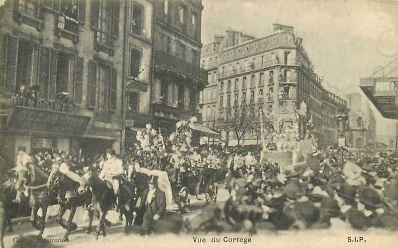 Carte postale ancienne Cortège de la Mi-Carême 1911 à Paris