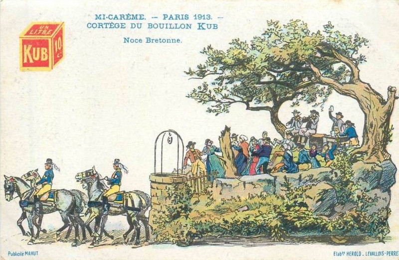 Carte postale ancienne Kub 1913 Noce Bretonne