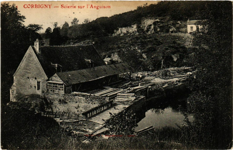 Carte postale ancienne Corbigny - Sciere sur l'Anguison à Corbigny