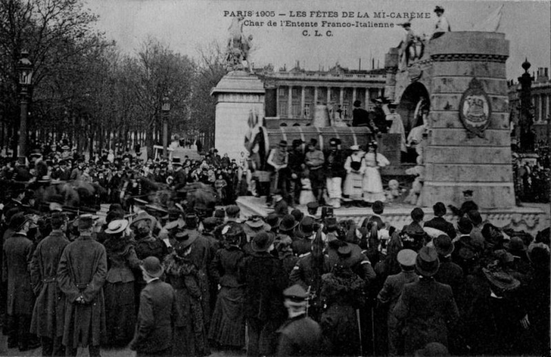 Carte postale ancienne Mi-Careme 1905 2 Paris