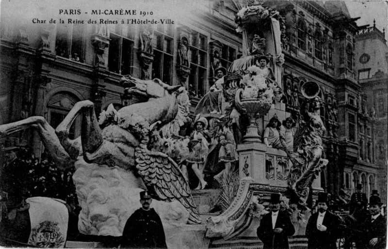 Carte postale ancienne Mi-Careme 1910 Paris