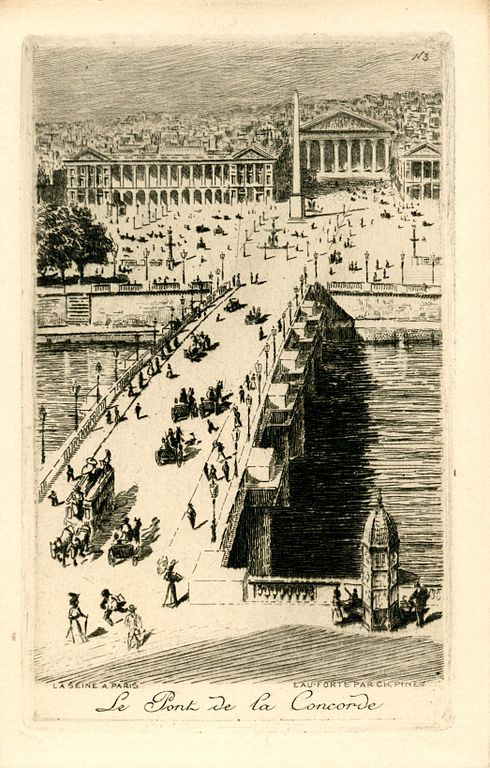 Carte postale ancienne La Seine A Paris n° 3 Le Pont de la Concorde