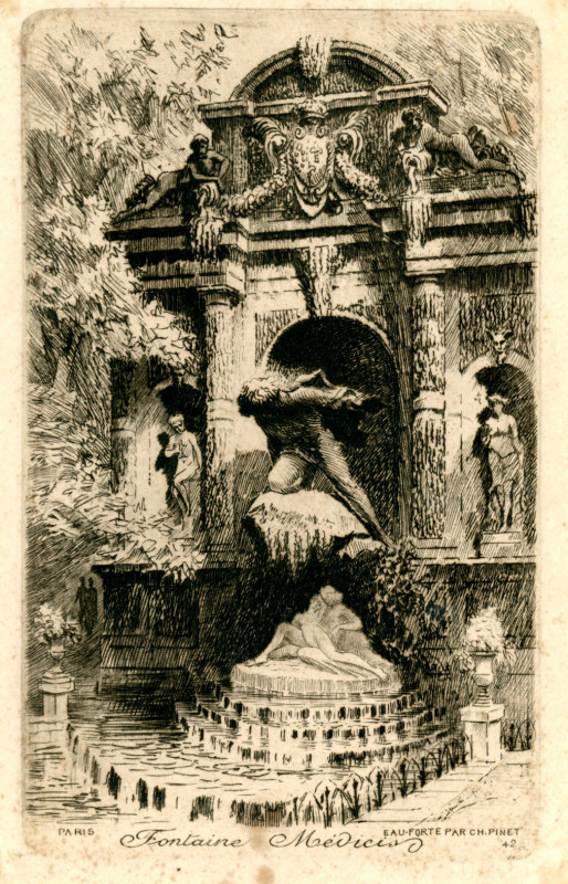 Carte postale ancienne Paris 42 Fontaine Médicis