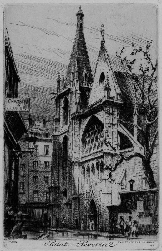 Carte postale ancienne Paris 46 Saint-Séverin