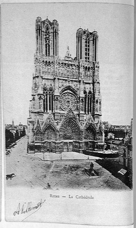 Carte postale ancienne Cathédrale reims lallement 73718