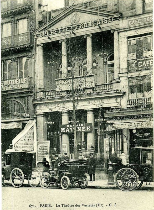 Carte postale ancienne Le Théâtre des Variétés à Paris 2e