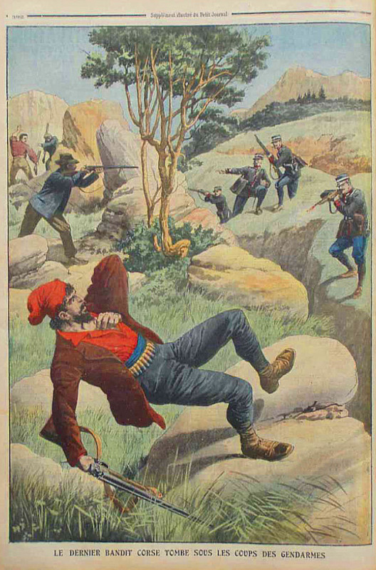 Carte postale ancienne Corse le dernier bandit