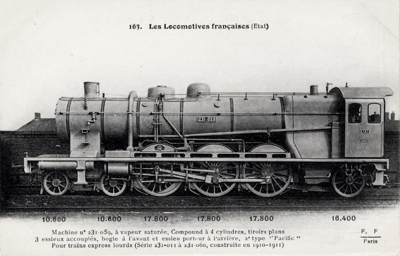 Carte postale ancienne Etat 231 059