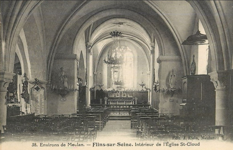 Carte postale ancienne L2577 - Flins-sur-Seine - Eglise