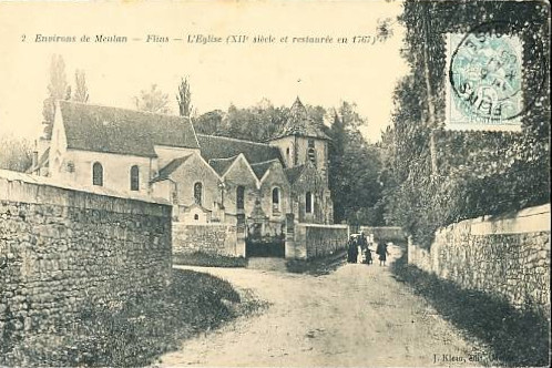 Carte postale ancienne L2580 - Flins-sur-Seine - Eglise
