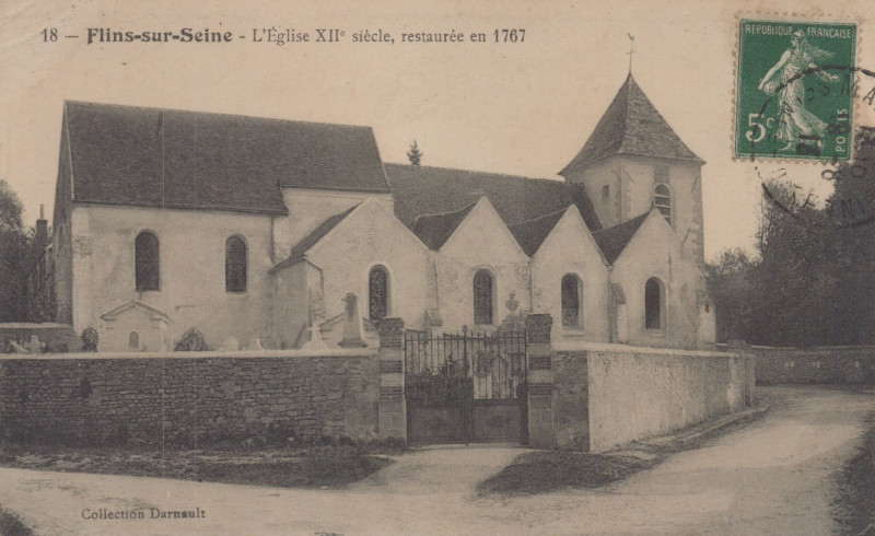 Carte postale ancienne L2584 - Flins-sur-Seine - Eglise