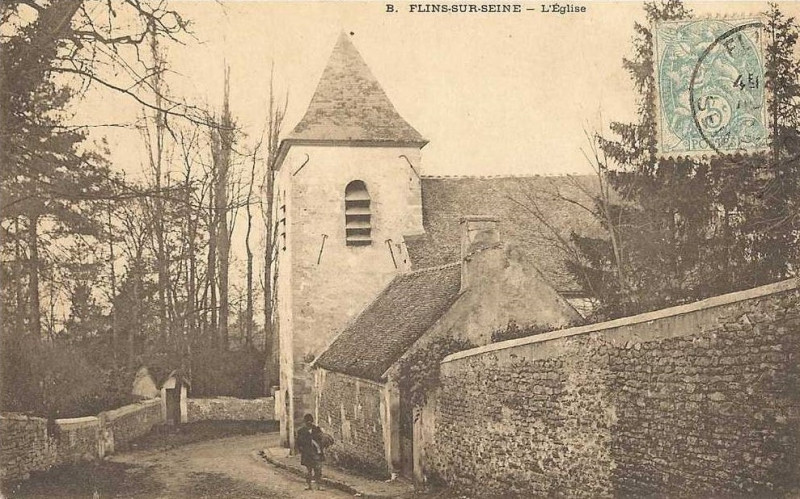 Carte postale ancienne L2585 - Flins-sur-Seine - Eglise
